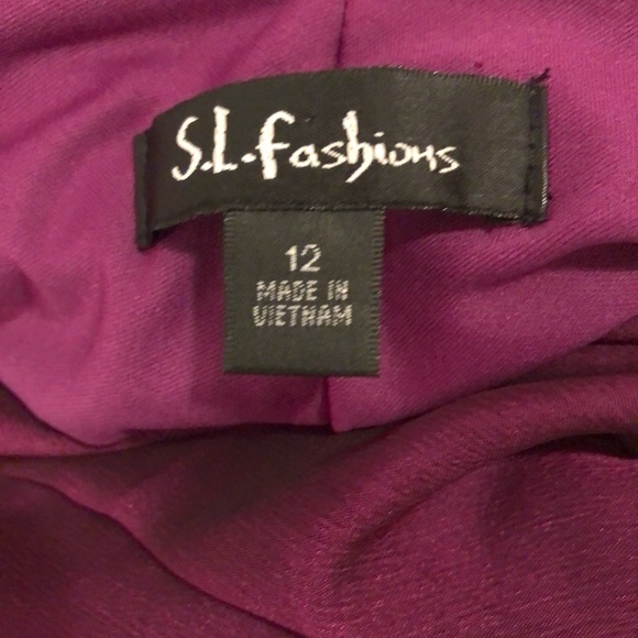 SL Fashions Purple Dress Size 12 - Picture 5 of 5